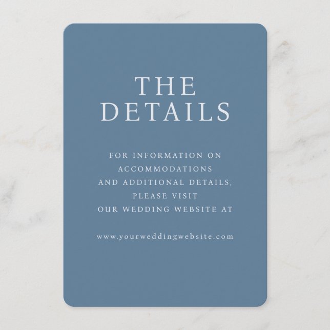 D'accompagnement Carte de site Web de mariage élégante en serif ble (Devant)