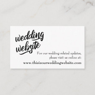D'accompagnement Carte de site web de mariage en typographie minima