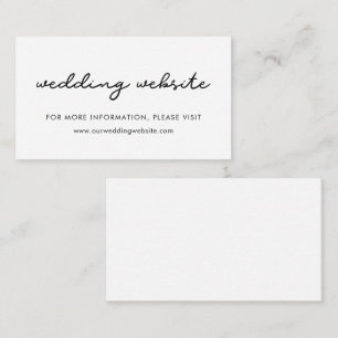 D'accompagnement Carte de site web de mariage simple