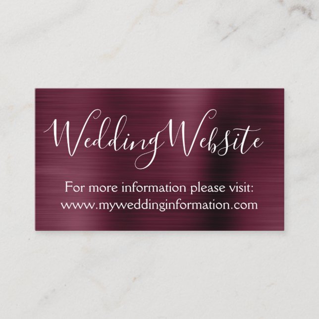 D'accompagnement Carte de site Web Mariage Bourgogne Insérer (Devant)