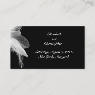 D'accompagnement Carte de site Web Mariage de Plumes blanches