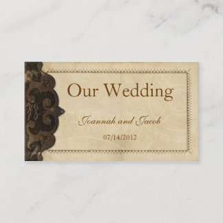D'accompagnement Carte de site Web Mariage en cuir victorien