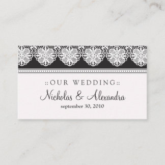 D'accompagnement Carte de site Web Mariage Lace vintage