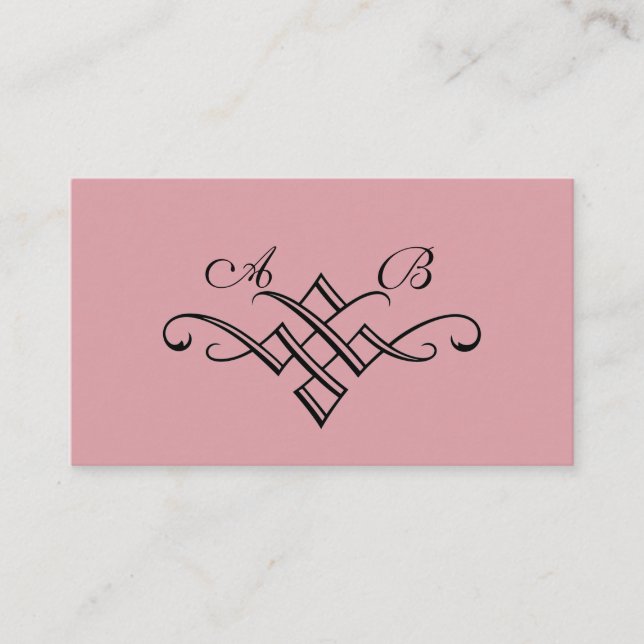 D'accompagnement Carte de site Web Mariage Monogram de son & Her en (Devant)