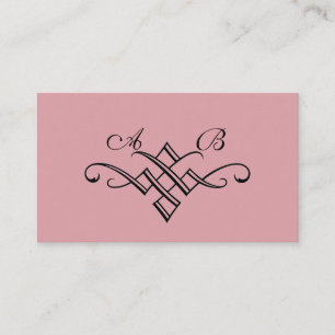 D'accompagnement Carte de site Web Mariage Monogram de son & Her en