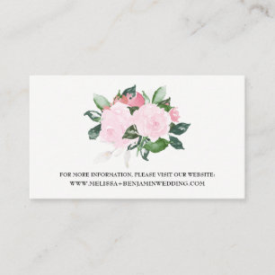 D'accompagnement Carte de site Web Mariage Sweet Pink Watercolor Ro