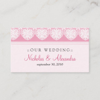 D'accompagnement Carte de site Web vintage Lace Baby Pink Mariage