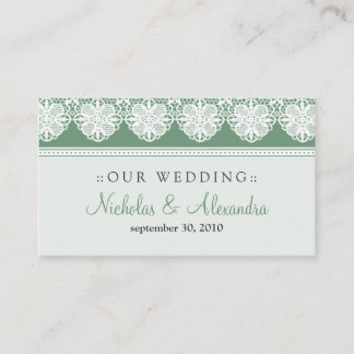 D'accompagnement Carte de site web vintage Lace Sage Green Mariage