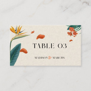 D'accompagnement Carte de Table de Mariage Fleurs Tropicales Fantai