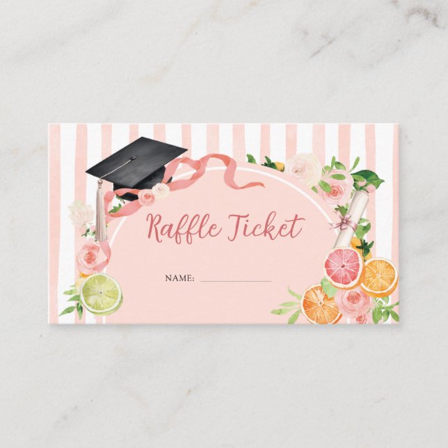 D'accompagnement Carte de tirage au sort Citron d'été de fin d'étud (Devant)