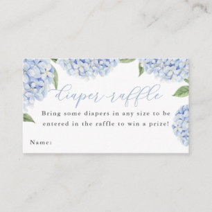 D'accompagnement Carte de tirage au sort de couche bleu Hydrangea