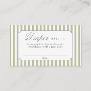 D'accompagnement Carte de tirage au sort de couche-culotte à rayure
