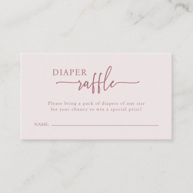 D'accompagnement Carte de tirage au sort de couche élégante rose (Devant)