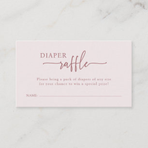 D'accompagnement Carte de tirage au sort de couche élégante rose