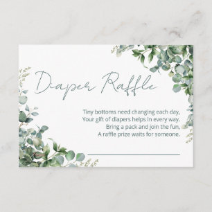 D'accompagnement Carte de tirage au sort de couche eucalyptus aquar