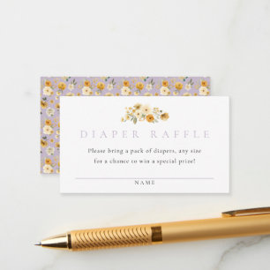 D'accompagnement Carte de tirage au sort de couche Lavande Floral