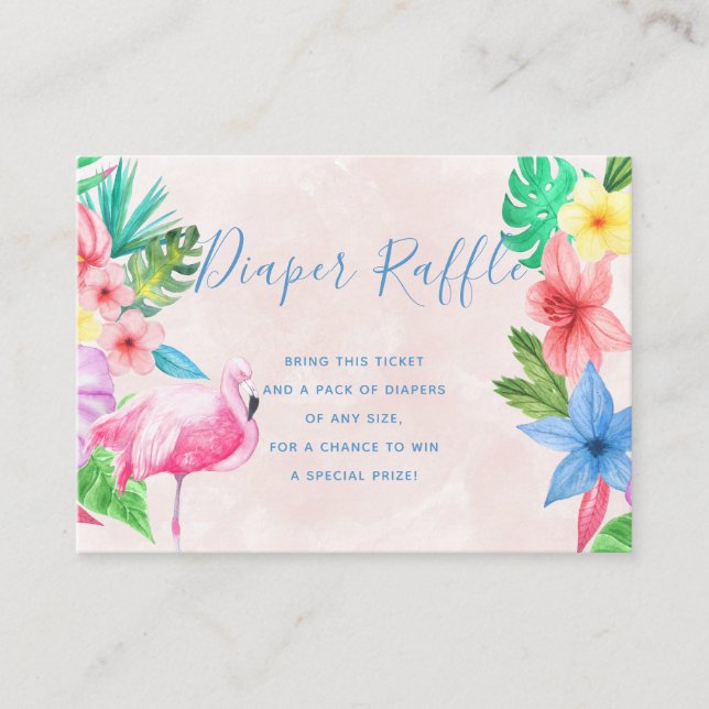 D'accompagnement Carte de tirage au sort de couche pour baby shower (Devant)