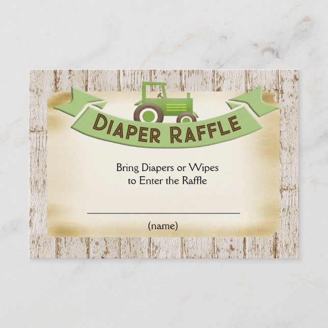 D'accompagnement Carte de tirage au sort de couche pour bébé garçon (Devant)