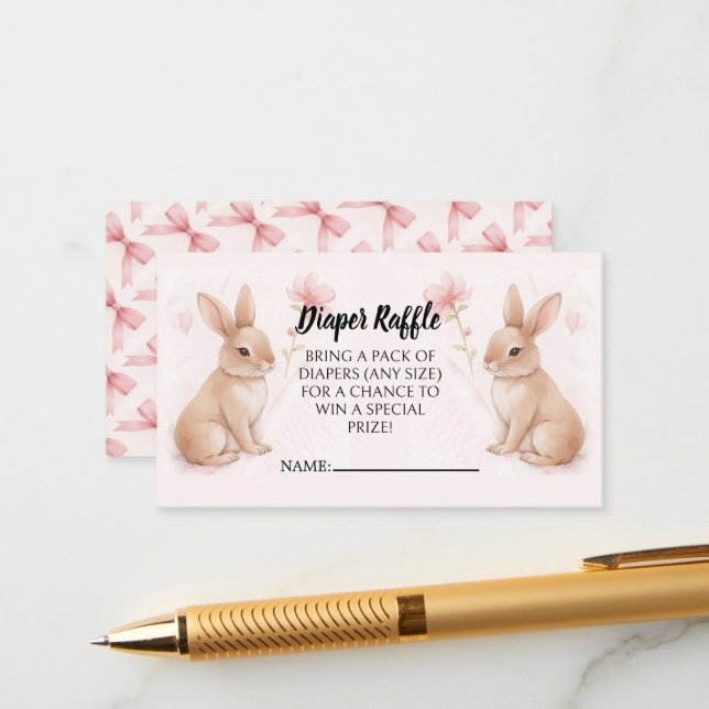 D'accompagnement Carte de tirage au sort de couche pour lapin (Devant/Arrière en situation)