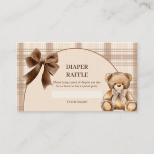 D'accompagnement Carte de tirage au sort de couche préppy Teddy Bea