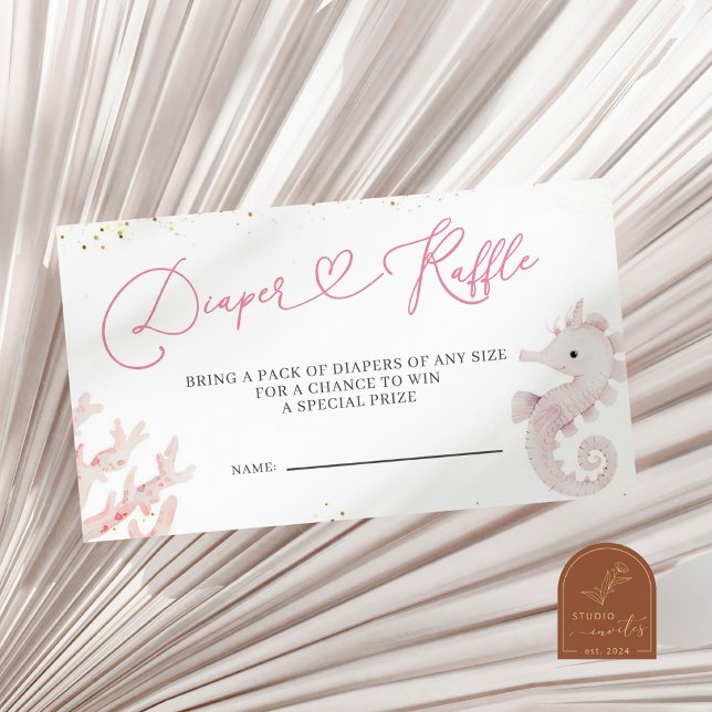 D'accompagnement Carte de tirage au sort de couche rose marine (Créateur téléchargé)