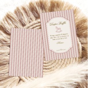 D'accompagnement Carte de tirage au sort de couche Vintage Blush Ch