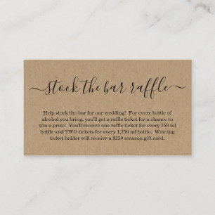 D'accompagnement Carte de tirage au sort de Stock the Bar Invitatio