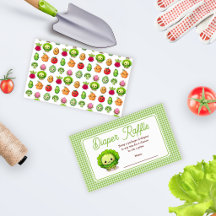 Carte de tombola de couches pour Baby Shower Cute 