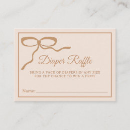 D'accompagnement Carte de tombola de couches pour Baby Shower "Un b