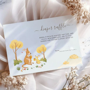 D'accompagnement Carte de tombola de couches pour baby shower Woodl