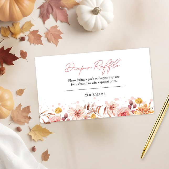 D'accompagnement Carte de tombola de couches pour bébé d'automne (Créateur téléchargé)