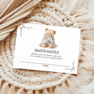 D'accompagnement Carte de tombola de couches pour ours