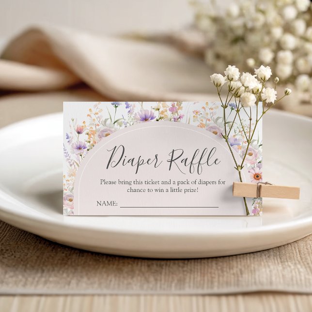 D'accompagnement Carte de tombola pour couches Wildflower (Créateur téléchargé)