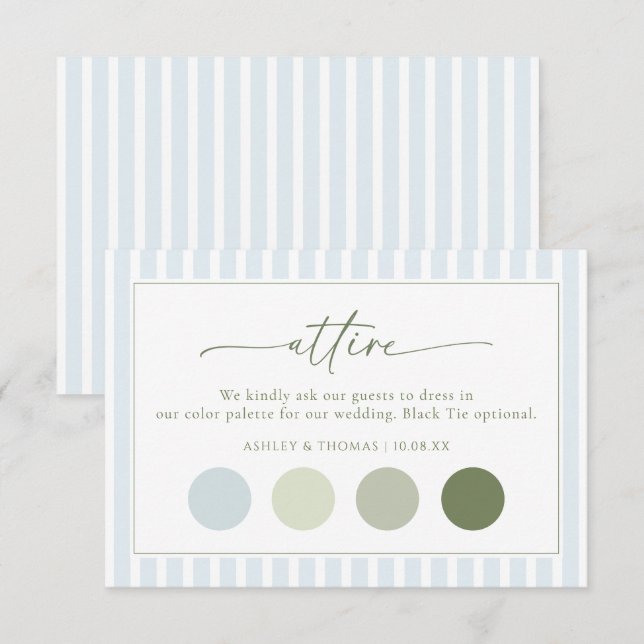 D'accompagnement Carte de Vêtement de Mariage (Devant / Derrière)
