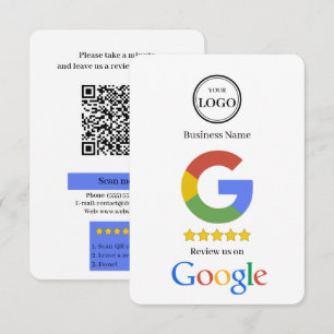 D'accompagnement Carte de visite avec lien QR Code pour avis Google