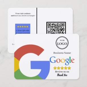 D'accompagnement Carte de visite avec lien QR Code pour avis Google