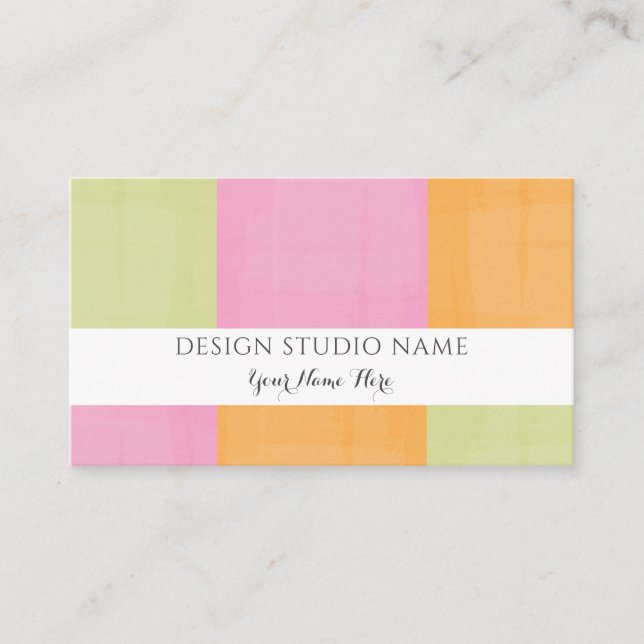 D'accompagnement Carte de visite de la boutique de créatrice girly  (Devant)