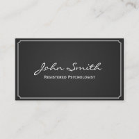 Carte de visite de psychologue inscrit à cadre sim