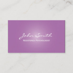 D'accompagnement Carte de visite de psychologue inscrit pourpre