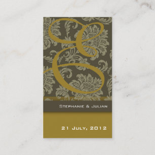 D'accompagnement Carte de visite de site Gold Mariage damassé