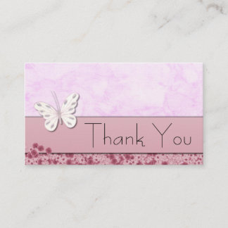 D'accompagnement Carte de visite Merci Papillon et fleurs