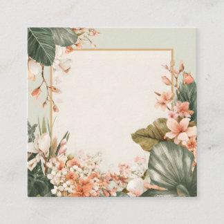 D'accompagnement Carte de vœux à cadre floral