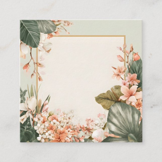 D'accompagnement Carte de vœux à cadre floral (Devant)
