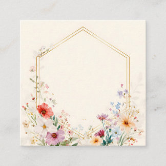 D'accompagnement Carte de vœux à cadre floral
