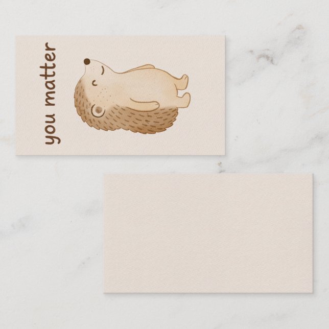 D'accompagnement Carte de Vœux Hérisson Vous Comptez (Devant / Derrière)