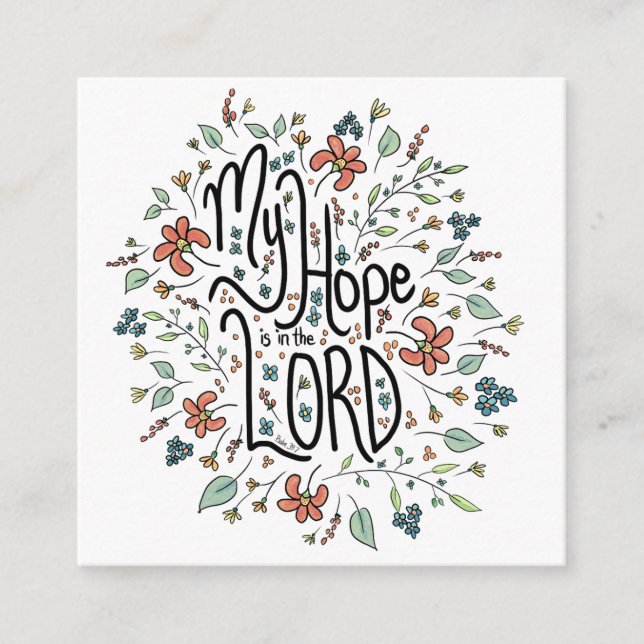 D'accompagnement Carte de vœux Ma espérance est dans le SEIGNEUR (Devant)