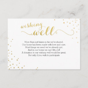 D'accompagnement Carte de Wishing Wishing Well Card Faux Gold