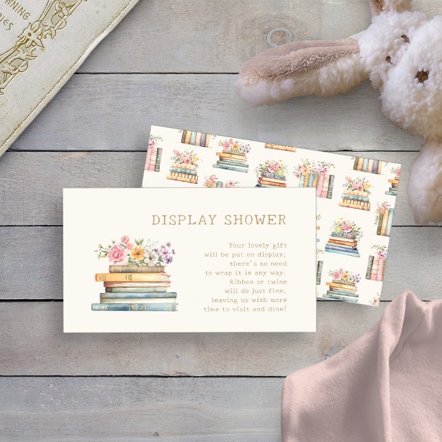 D'accompagnement Carte d'encadrement de douche pour livres (Books Display Baby Shower Enclosure Card by Painted Paperie
)