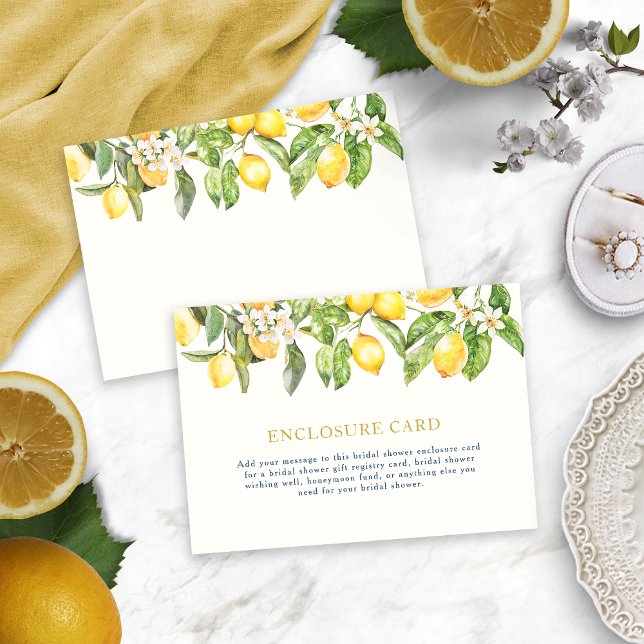 D'accompagnement Carte d'encart au citron (Lemon Enclosure Card
)