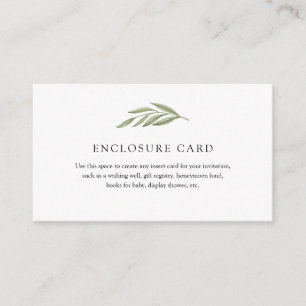 D'accompagnement Carte d'encart de branche de verdure unique